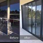 Recolouring Aluminium Door Before & After